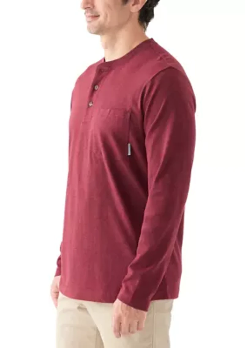 Long Sleeve Jersey Henley Shirt