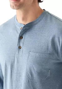 Long Sleeve Jersey Henley Shirt