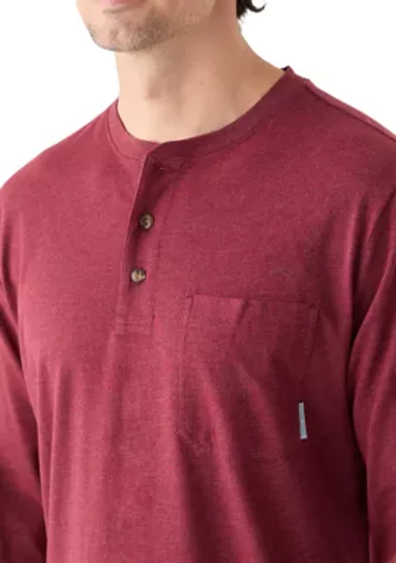 Long Sleeve Jersey Henley Shirt
