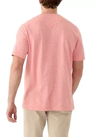 Short Sleeve Jaspe Henley Shirt
