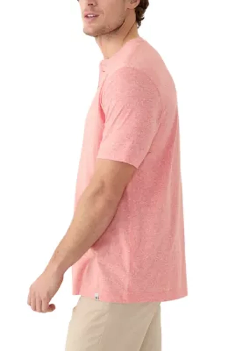 Short Sleeve Jaspe Henley Shirt