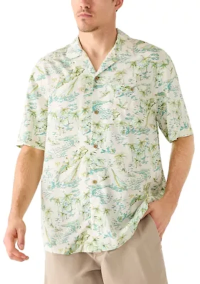 Men's Short Sleeve Printed Camp Shirt