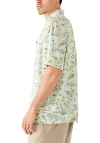 Men's Short Sleeve Printed Camp Shirt
