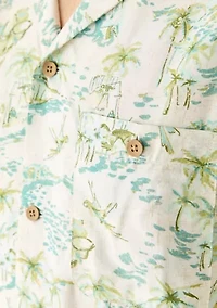 Men's Short Sleeve Printed Camp Shirt