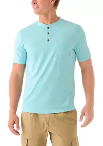 Men's Short Sleeve Jersey Pocket Henley