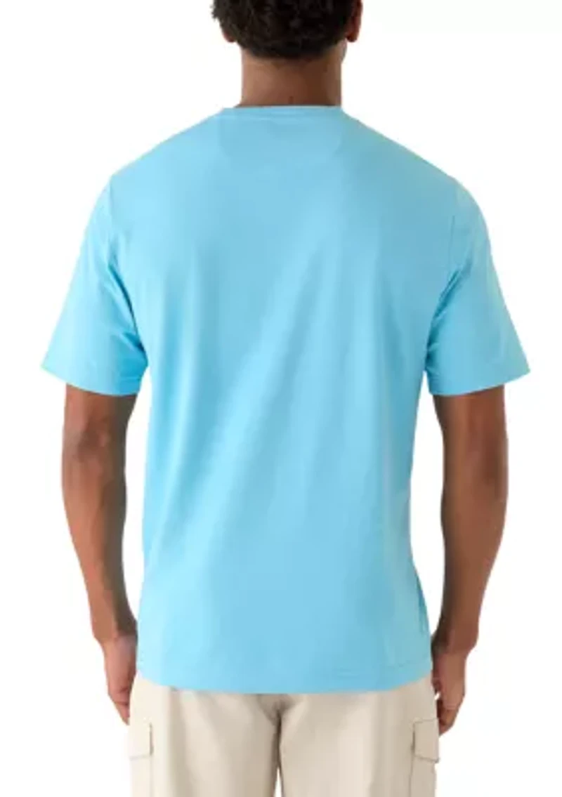 Men's Short Sleeve Jersey Pocket Henley