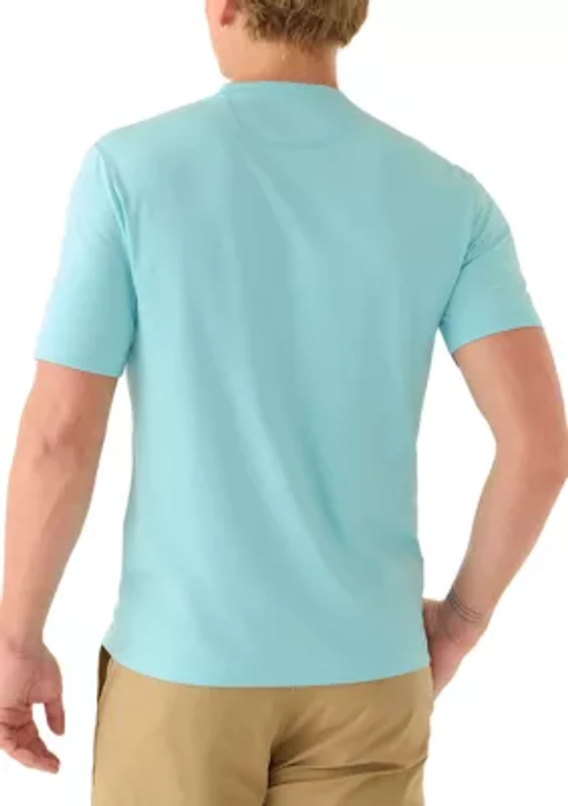 Men's Short Sleeve Jersey Pocket Henley