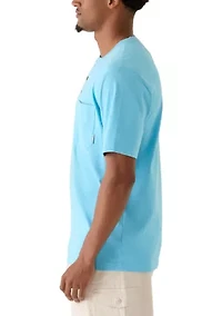 Men's Short Sleeve Jersey Pocket Henley