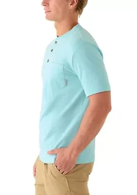 Men's Short Sleeve Jersey Pocket Henley