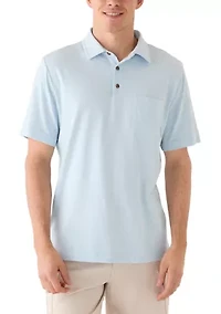 Men's Short Sleeve Jersey Pocket Polo Shirt