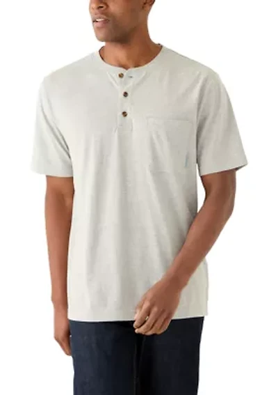 Men's Short Sleeve Jersey Henley Shirt