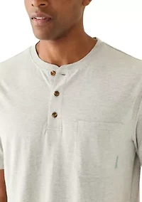 Men's Short Sleeve Jersey Henley Shirt