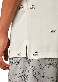 Flag Print Golf Polo Shirt