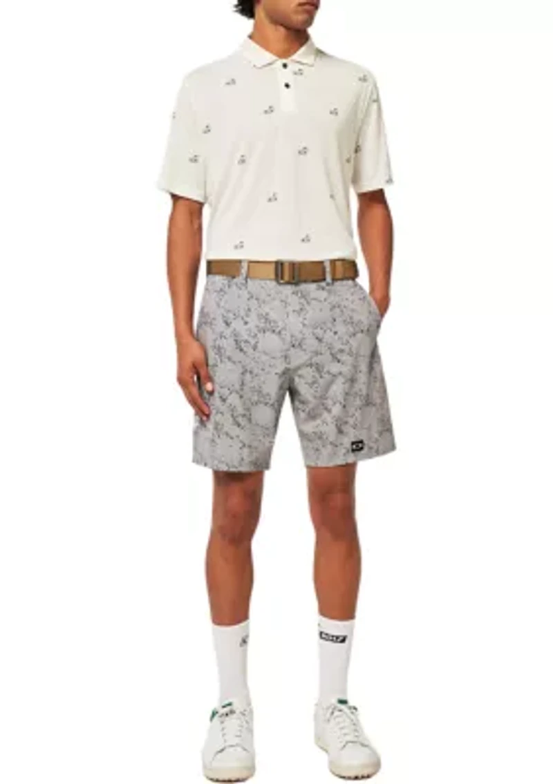 Flag Print Golf Polo Shirt