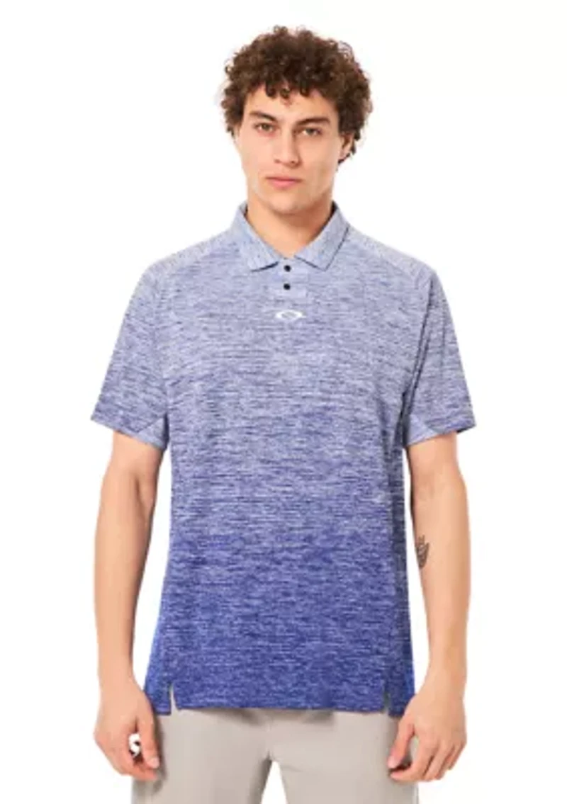 Men's Gradient Printed Ombré Polo Shirt
