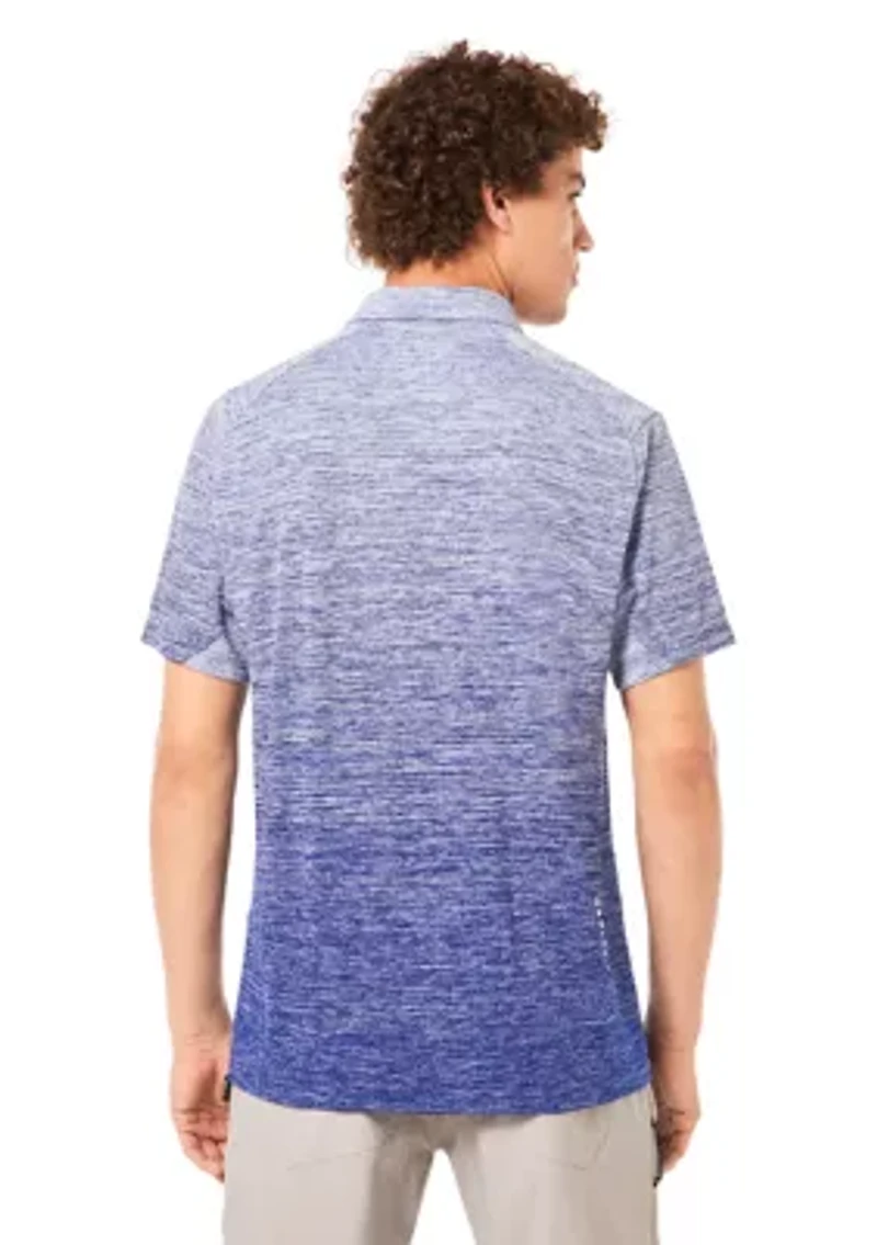 Men's Gradient Printed Ombré Polo Shirt