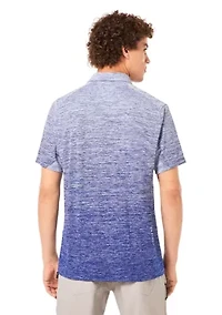 Men's Gradient Printed Ombré Polo Shirt
