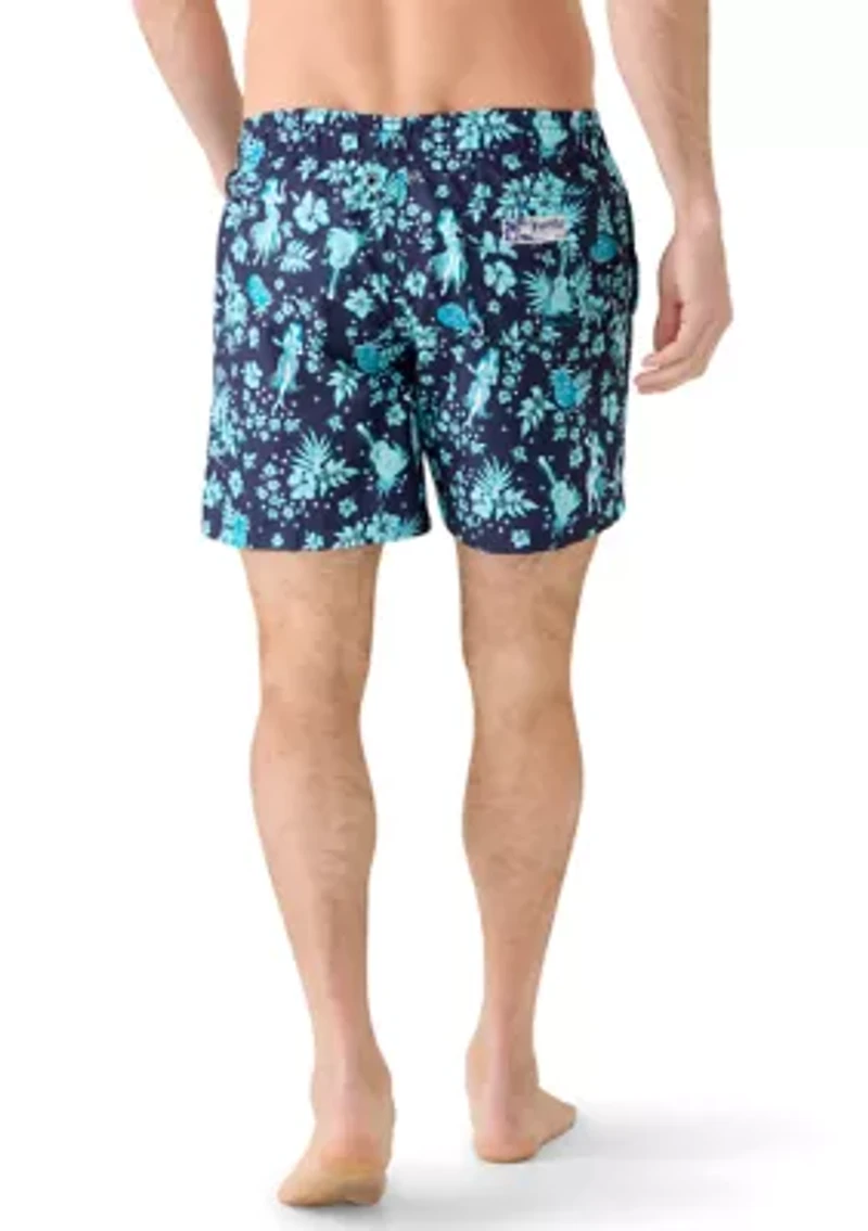 Men's Sano Printed Swim Trunks