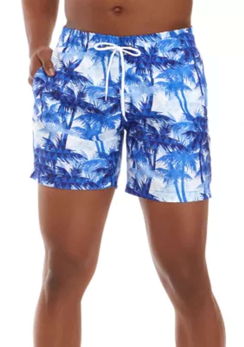 Camo Palm Geo Sano Swim Shorts