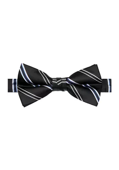 Satin Bar Stripe Bow Tie