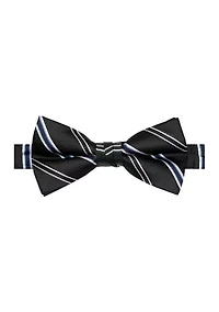 Satin Bar Stripe Bow Tie