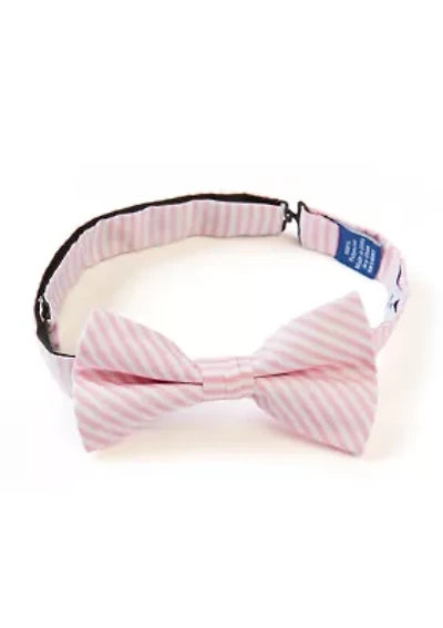Two Bar Seersucker Stripe Bowtie