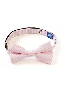 Two Bar Seersucker Stripe Bowtie
