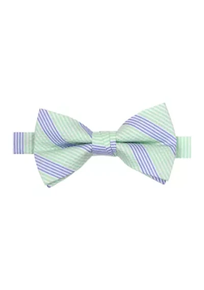 Multi-Stripe Seersucker Pre-Tied Bowtie