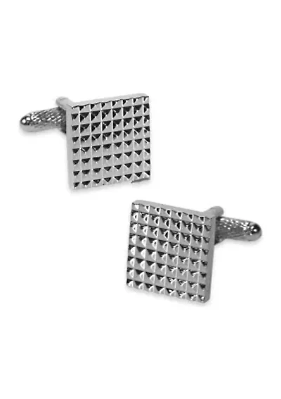 Square Textured Metal Cufflinks