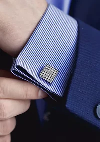 Square Textured Metal Cufflinks