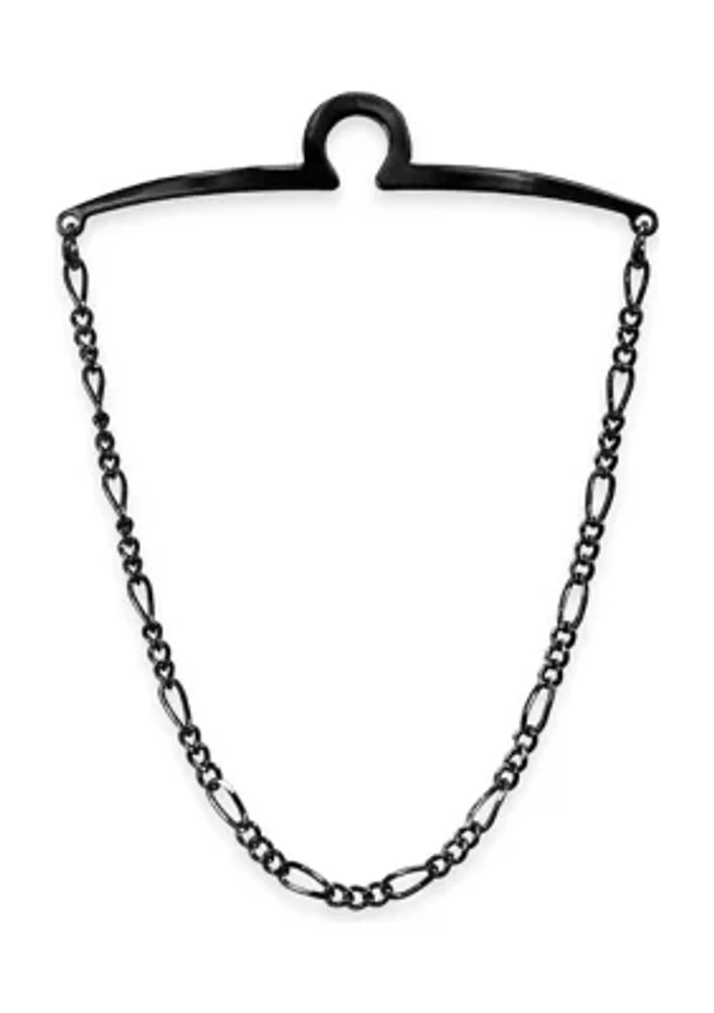 Gunmetal Detailed Tie Chain