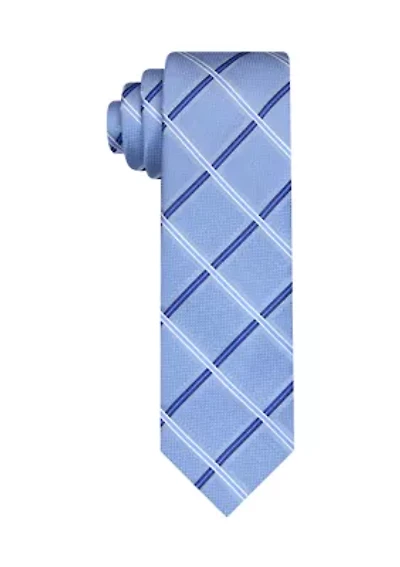 Satin Textured Grid Tie