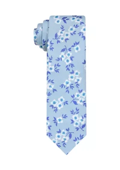 Linen Floral Printed Tie