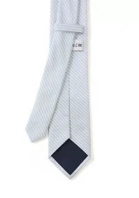Simple Bar Seersucker Stripe Tie