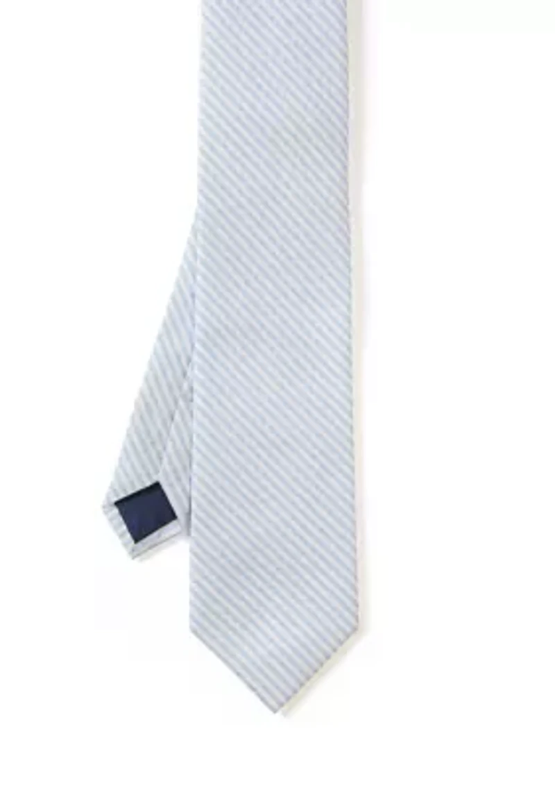 Simple Bar Seersucker Stripe Tie