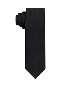 Big & Tall Solid Black Tie