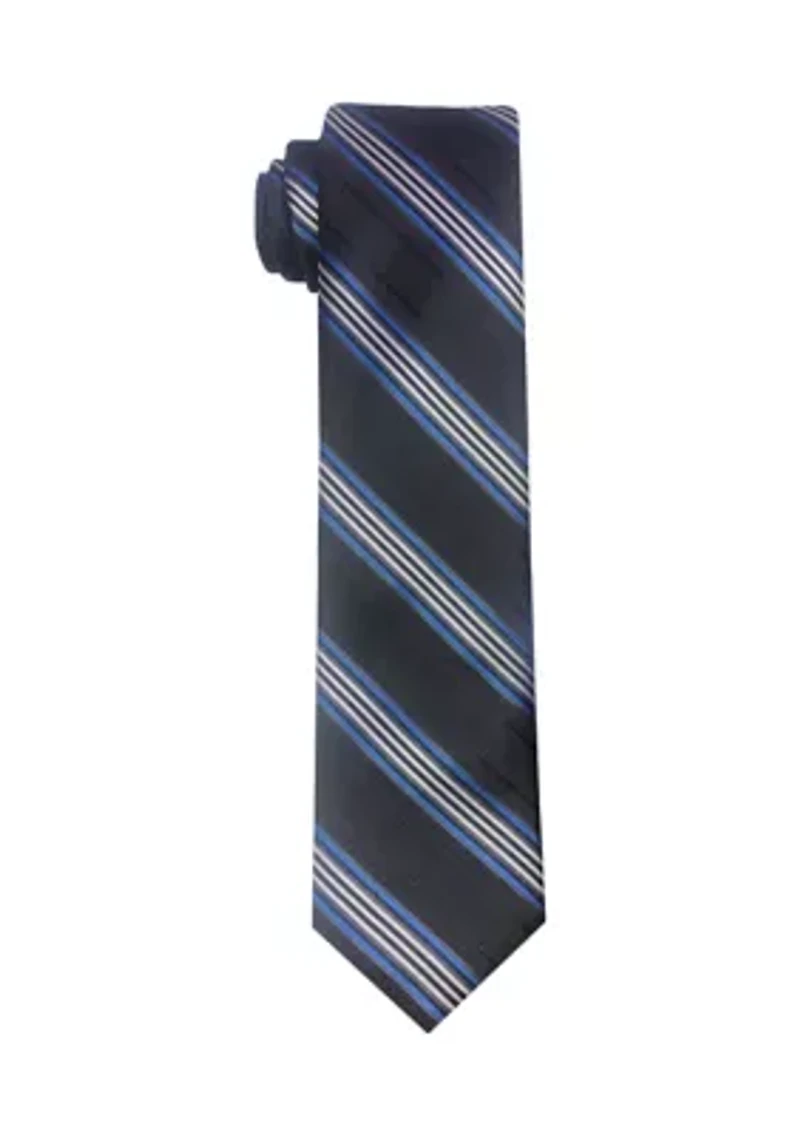 Textured Satin Striped Tie