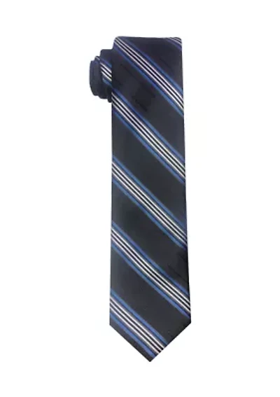 Textured Satin Striped Tie