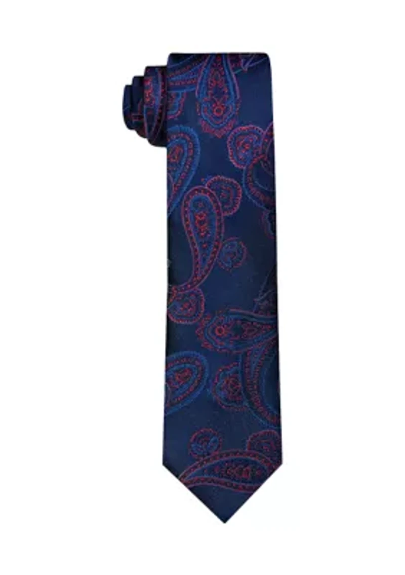 Satin Ground Paisley Tie