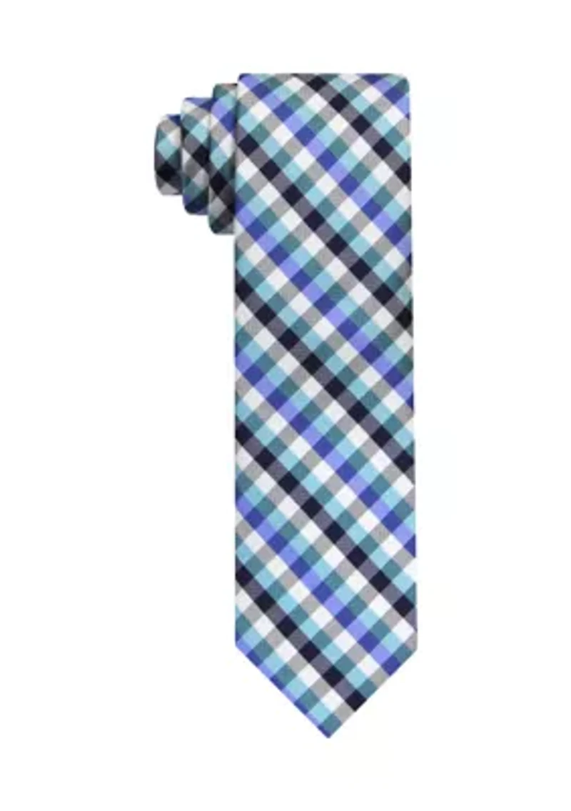 Check Color Block Tie