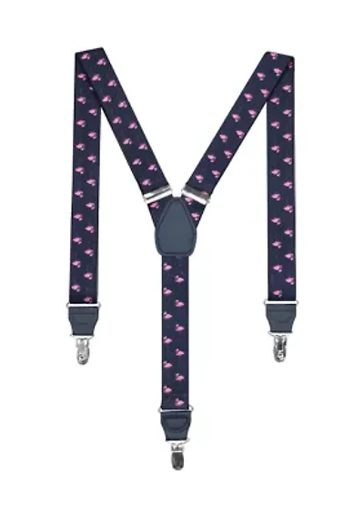 Flamingo Printed Suspenders
