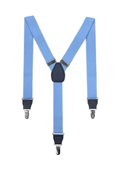 Blue Pindot Printed Suspenders