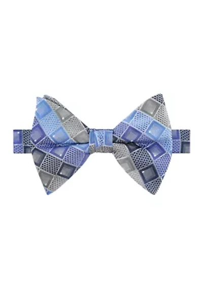 Textured Geometric Print Bowtie