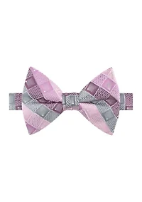 Textured Geometric Print Bowtie