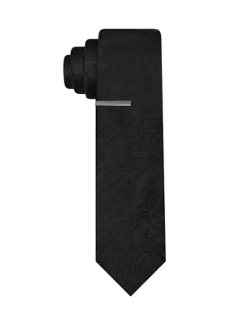 Tonal Paisley Tie Bar