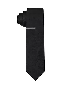 Tonal Paisley Tie Bar