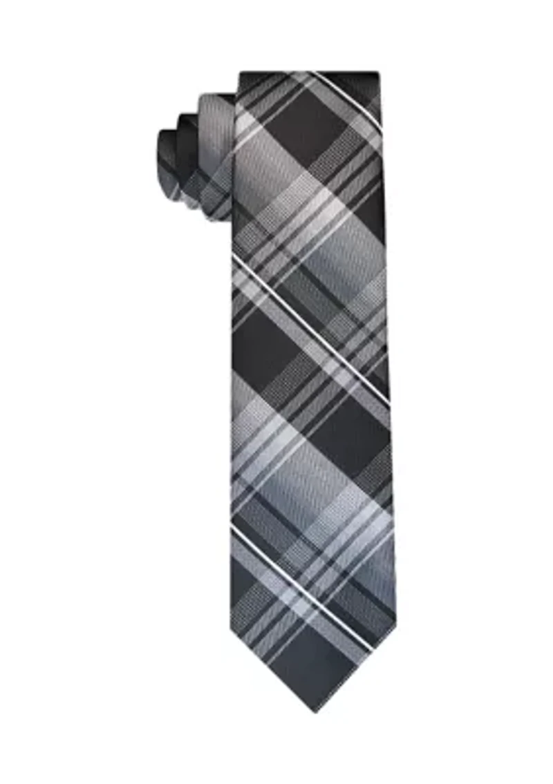Men's Ombré Open Plaid Printed Tie
