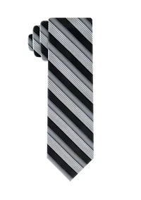 Silver Ground Satin Stripe Tie
