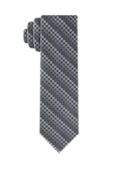 Silver Ground Micro Geometric Tie