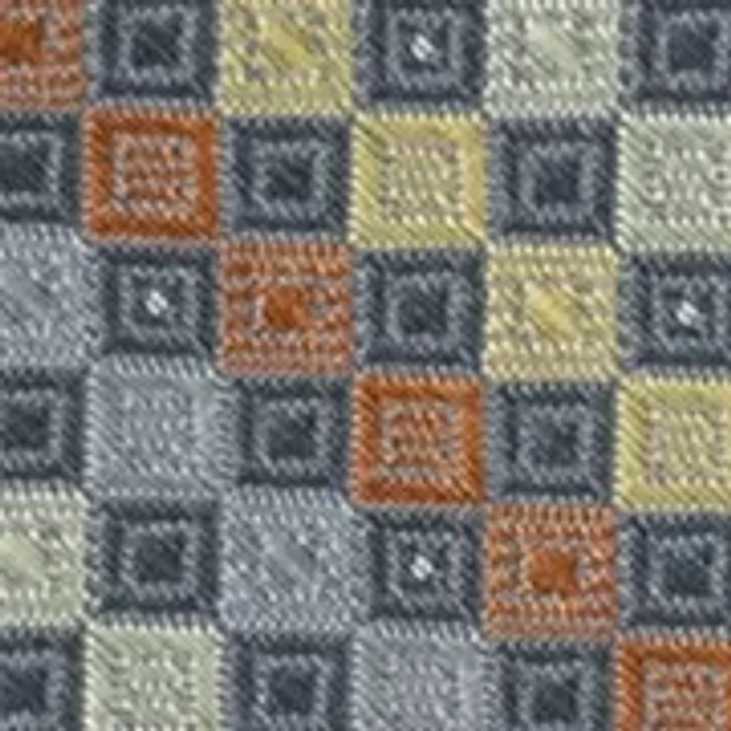 Silver Ground Micro Geometric Tie